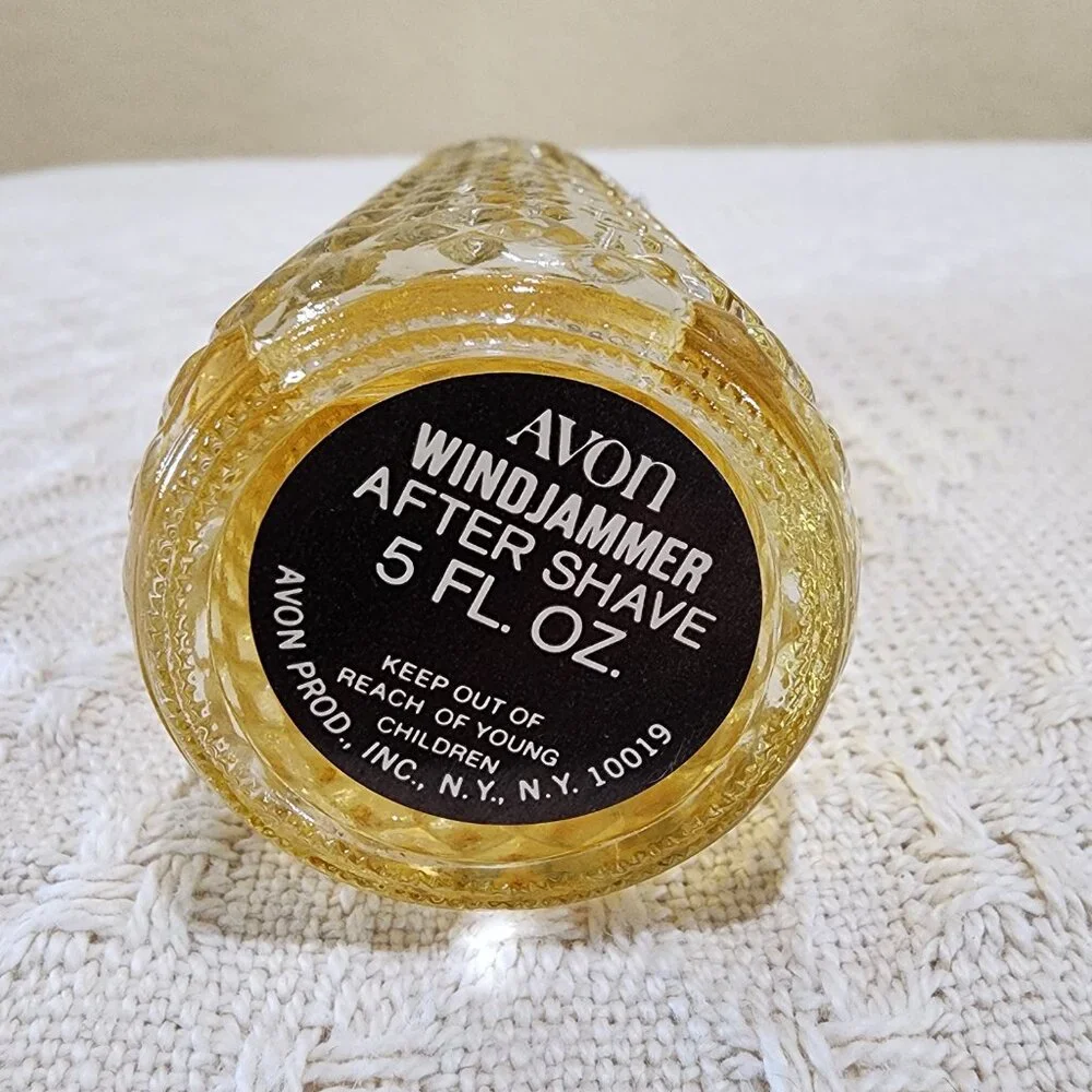 Vintage Avon Bar SELTZER Dispenser Windjammer Scent Full Glass Bottle No Box